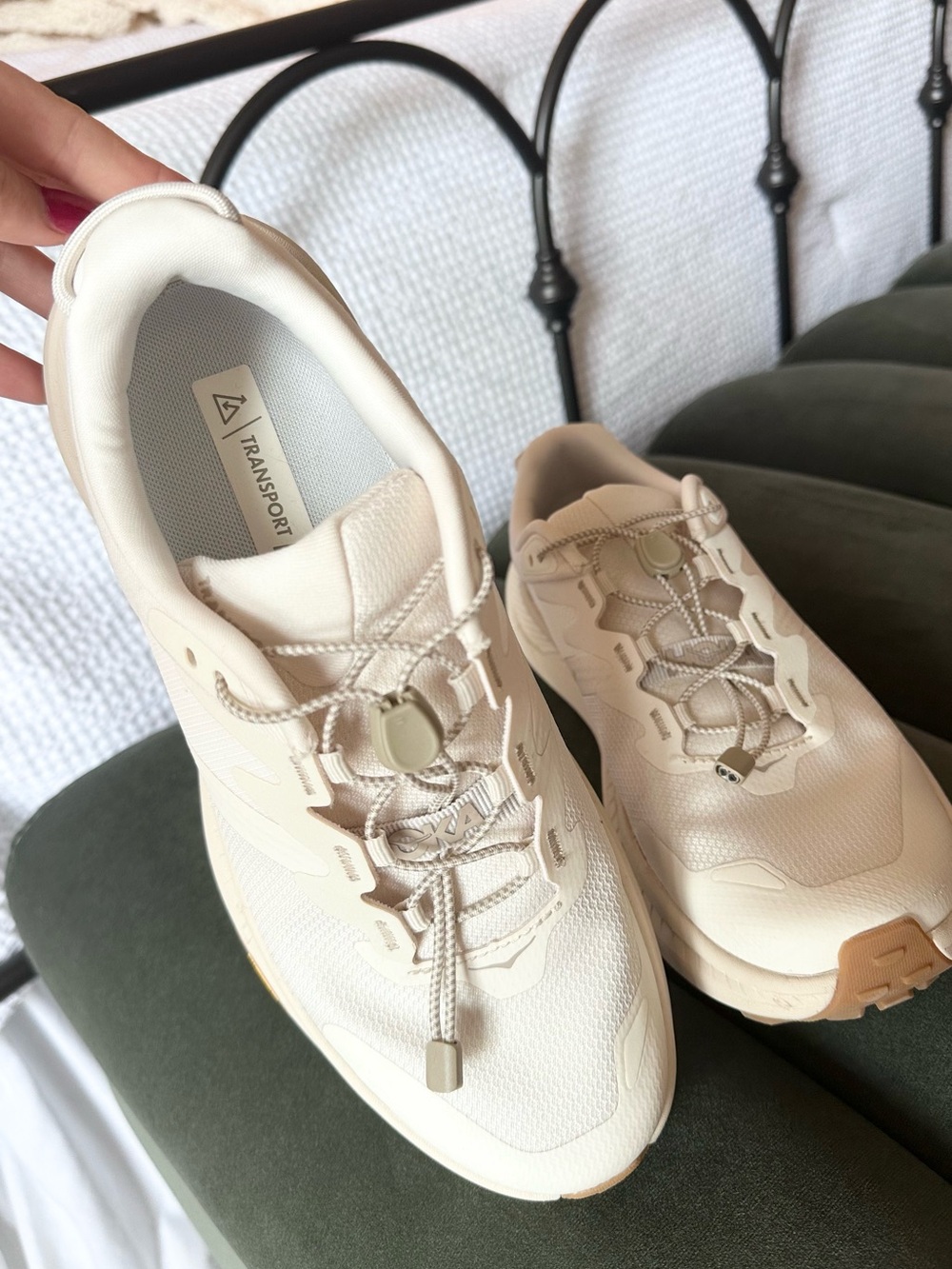 Hoka Women's Transport Sneaker in Eggnog - Picture 8 of 9